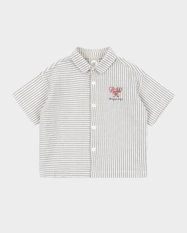Rosie H-W x Boy's Duo Striped Seersucker Shirt, Size 18M-